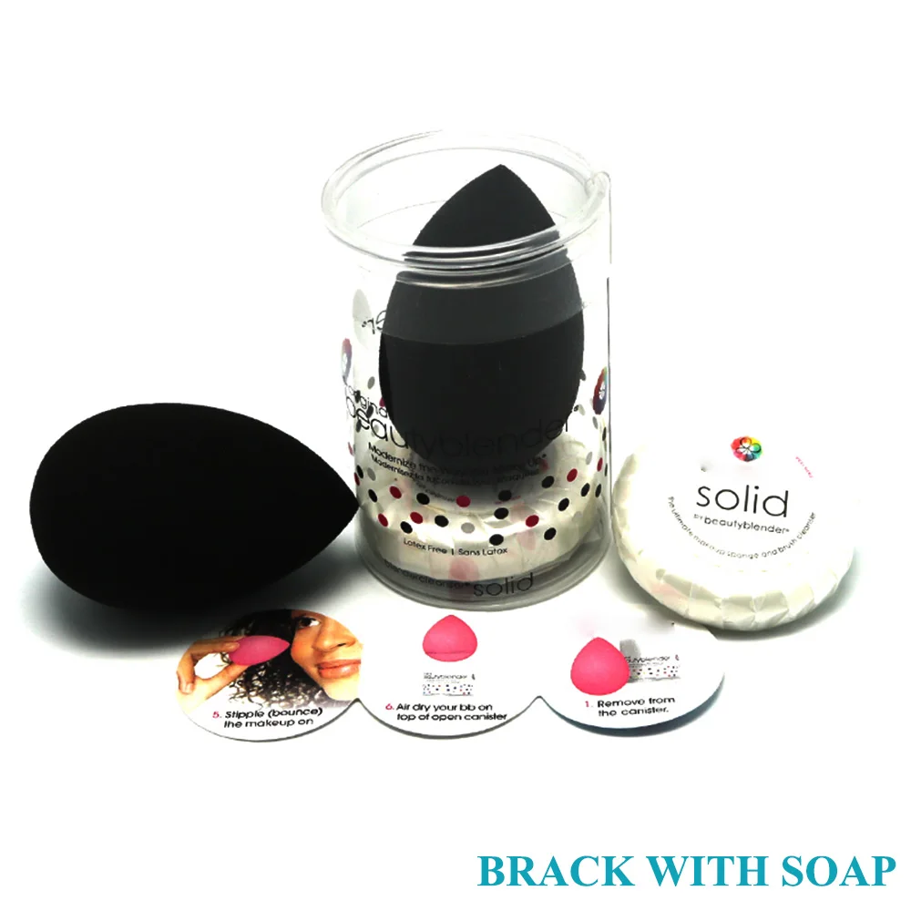 30 BLACK WITH SOLID 30 шт. в форме капли BB крем-пудра косметическая пуховка для глаз нос лицо красота смешивание губок Макияж инструмент - Цвет: 30 BLACK WITH SOLID