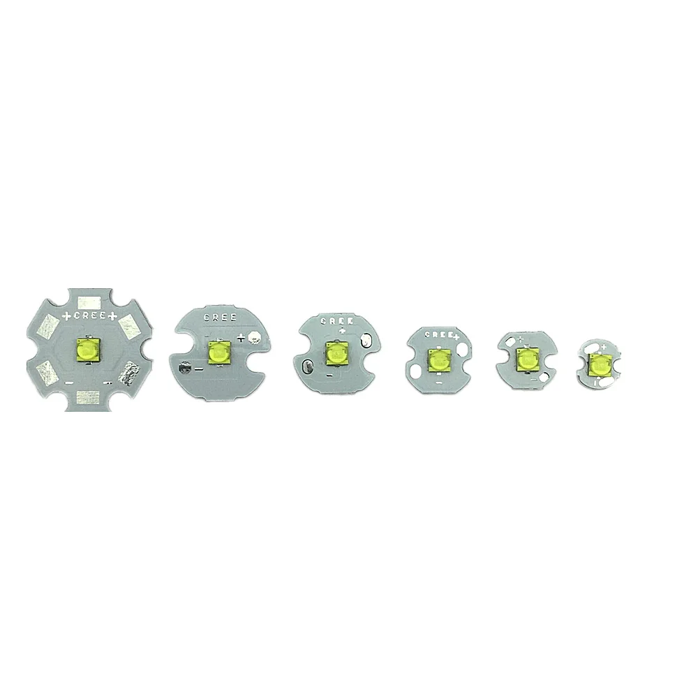 

2 PCS Cree XTE XT-E LED1- 5W LED Cool white 6000-6500K high power LED CHIP with 20/16/14/12/10/8MM PCB