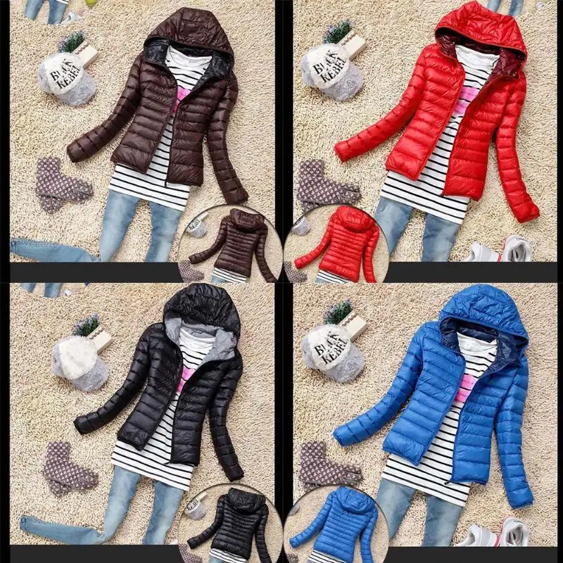 Winter Women Slim Fit Cotton Padded Coat Hooded Warm Short Jacket | Женская одежда