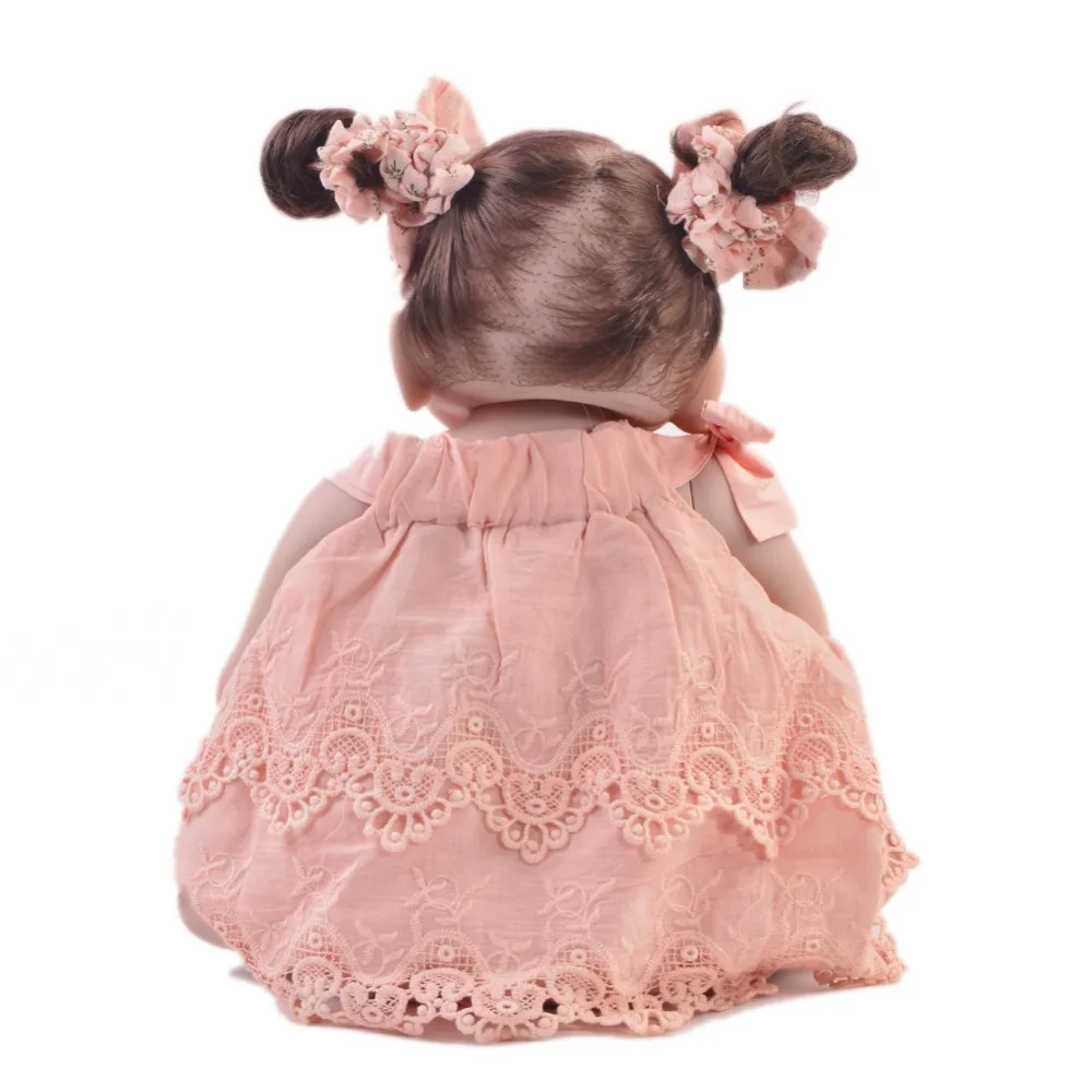 KEIUMI дизайн 23 дюймов полный корпус силиконовый Reborn Baby девочка кукла волокна