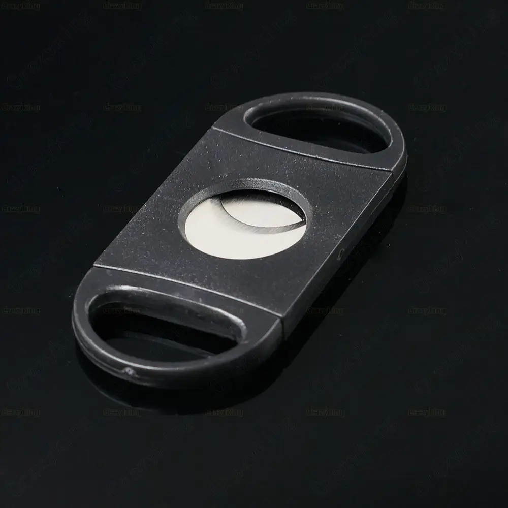 Cohiba Black Plastic Handle Stainless Steel 2 Blade Pocket Cigar Cutter Scissors | Дом и сад