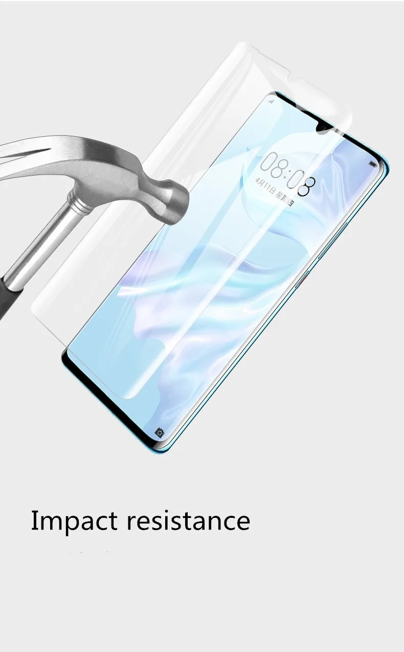 УФ жидкий полный клей для Huawei p30pro закаленная пленка mate20pro изогнутая телефона анти