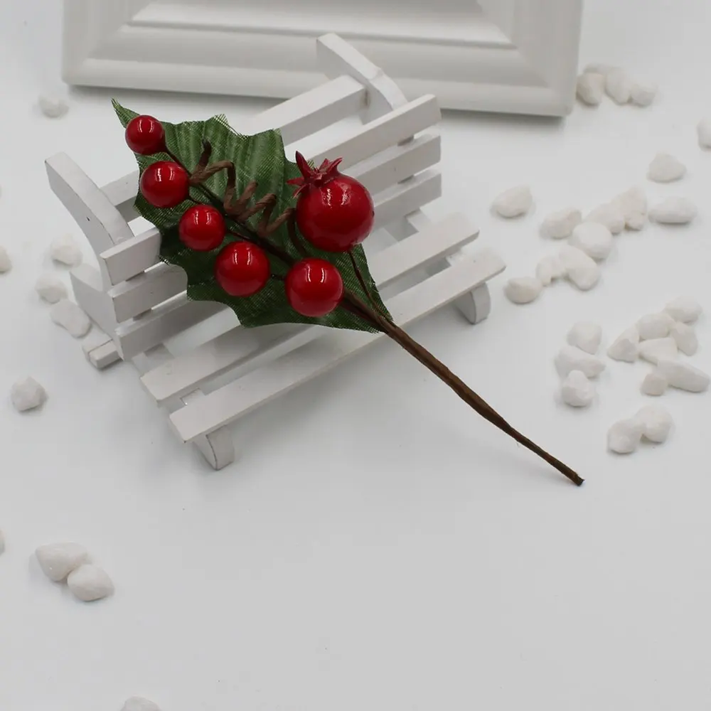 2017 Горячие 5 шт Искусственные тычинки цветы ветка жемчуг смешанные ягоды DIY