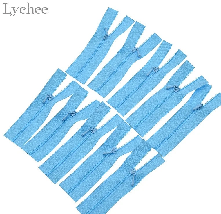 Sky Blue Личи 10 шт. Мини молния Кукла одежда молния DIY ручной работы шитье скрапбукинг аксессуар для одежды аппликация - Цвет: Sky Blue