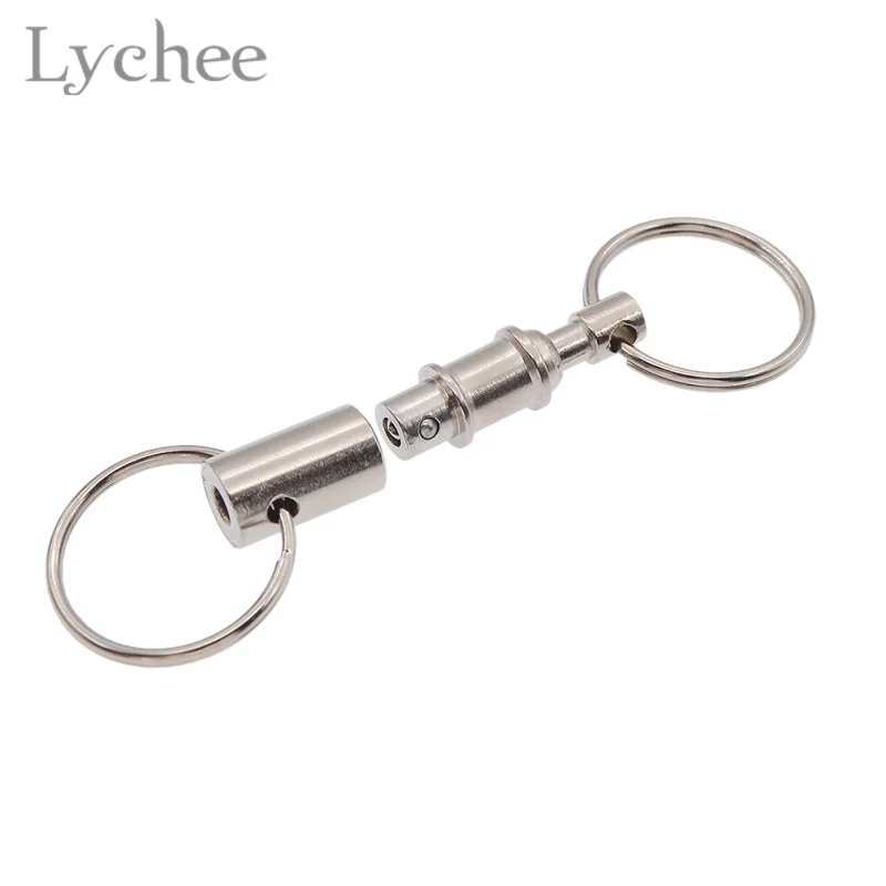 Lychee 5pcs/lot Outdoor Removable Key Chain Premium Quick Release Keyring Handy Detachable Keychain with Two Split Rings | Украшения и