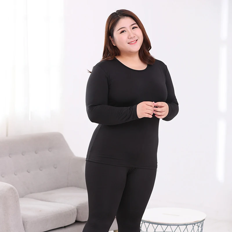 Женские кальсоны термобелье для осени и зимы большой размер теплый комплект