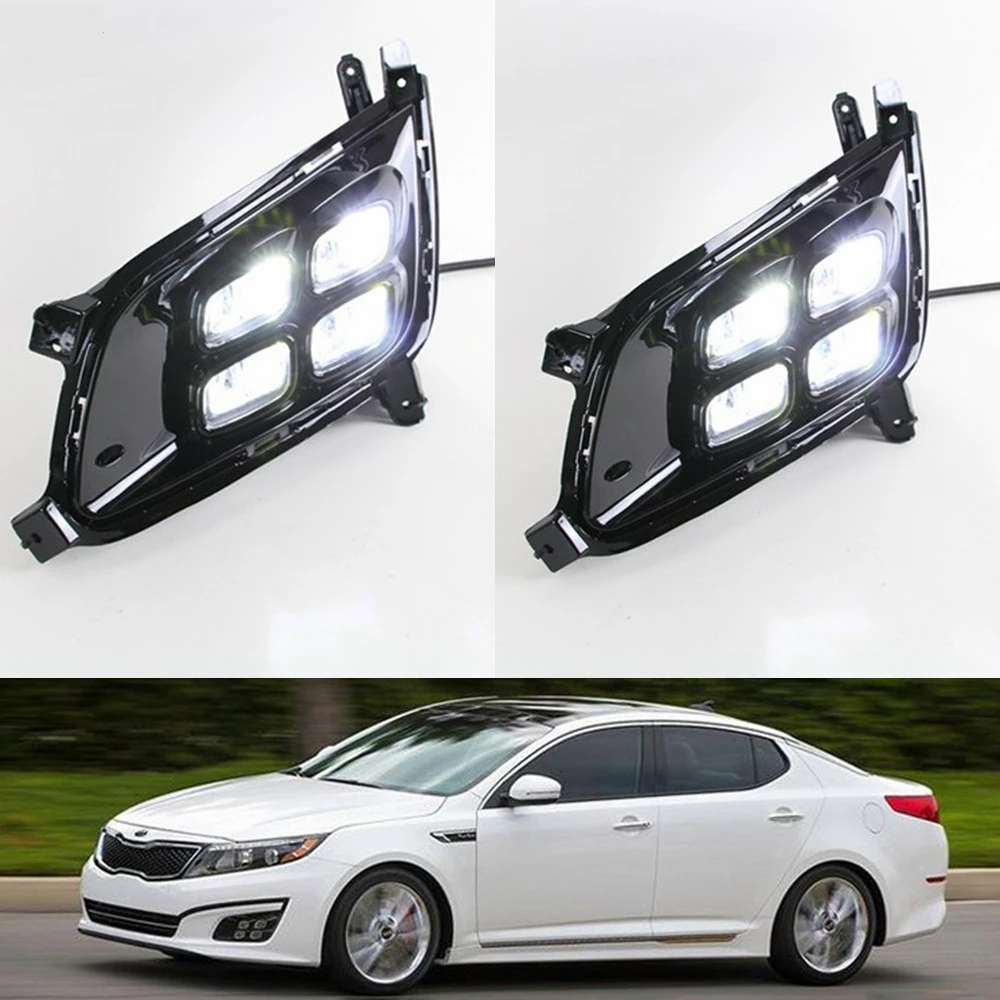 Kalaite автомобиля светодиодный дневные ходовые огни для KIA Оптима K5 2013 2014 2015