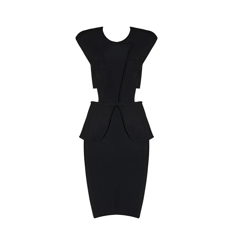 Пикантные Летние черные элегантные Для женщин без рукавов 2017 мода Круглая