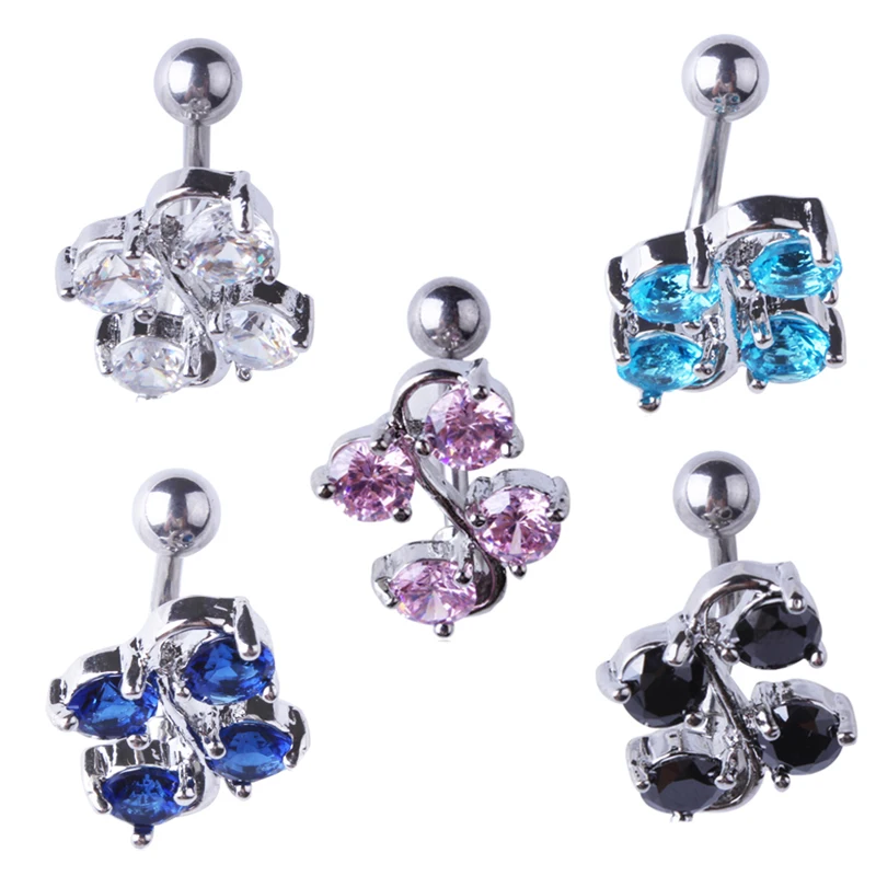 New Fashion Body Piercings Jewelery Grape Belly Nose Rings Sexy Bar Navel Perfumes Fine Jewelry | Украшения и аксессуары