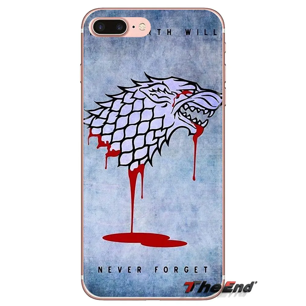 Games of Thrones GOT House Stark For Sony Xperia Z Z1 Z2 Z3 Z5 compact M2 M4 M5 C4 E3 T3 XA Huawei Mate 7 8 Y3II Soft Case Cover |
