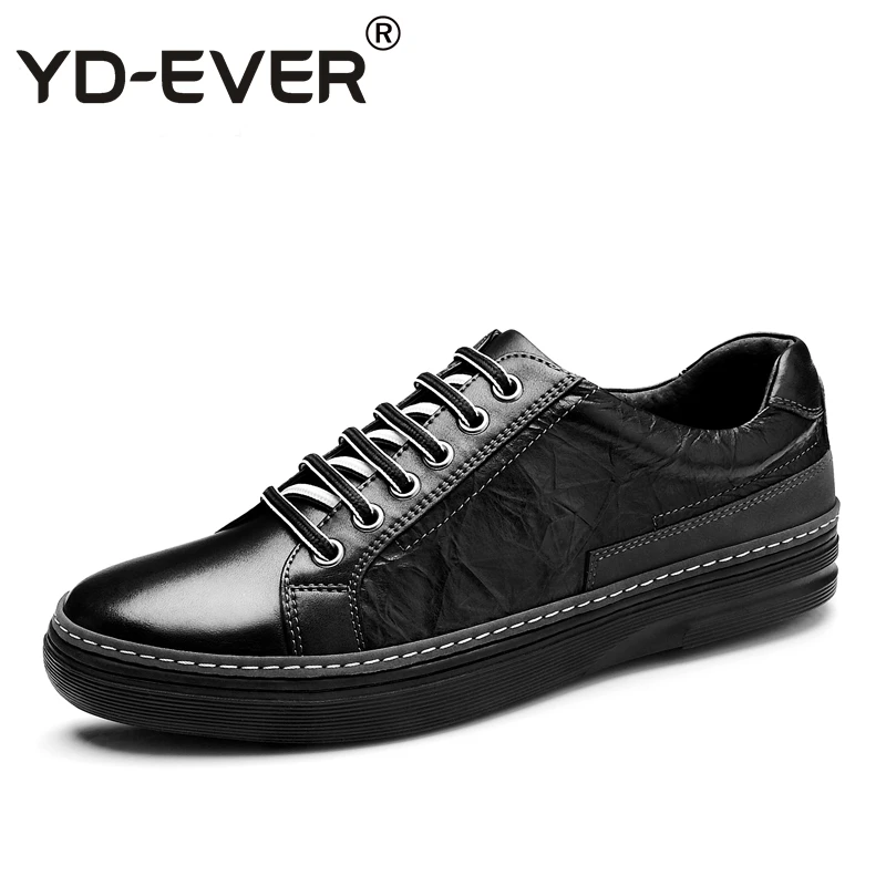 YD-EVER 100% genuine leather men casual shoes fashion oxfords breathable Driving handmade business moccasin Loafers 76 | Обувь