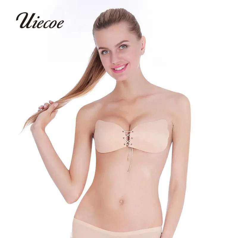 UIECOE Fly бюстгальтер невидимый самоклеящаяся с низким вырезом на спине без