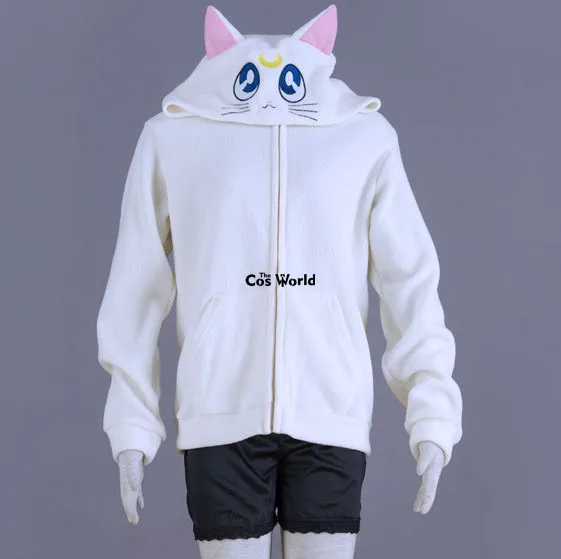 Луна Артемис худи с котом Толстовка пальто наряд Аниме косплей костюмы|anime cosplay