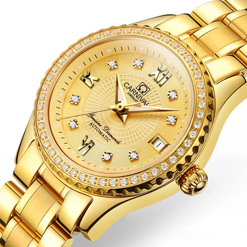 

New Switzerland Carnival Luxury Brand Watch Women Automatic Mechanical Lady Watches Diamond Waterproof Relogio Feminino C8629L-6
