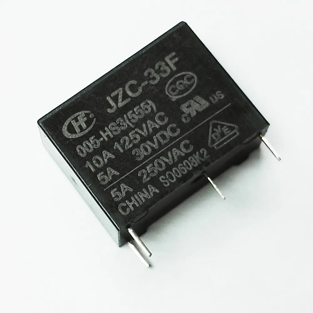 50 шт./лот Мощность реле HF33F JZC-33F-005-HS3 JZC-33F-012-HS3 JZC-33F-024-HS3 5A250VAC 4PIN