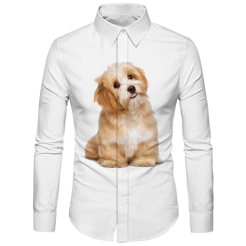 Cloudstyle Husky Huskie/Мужская рубашка с принтом новый дизайн гавайская длинными рукавами