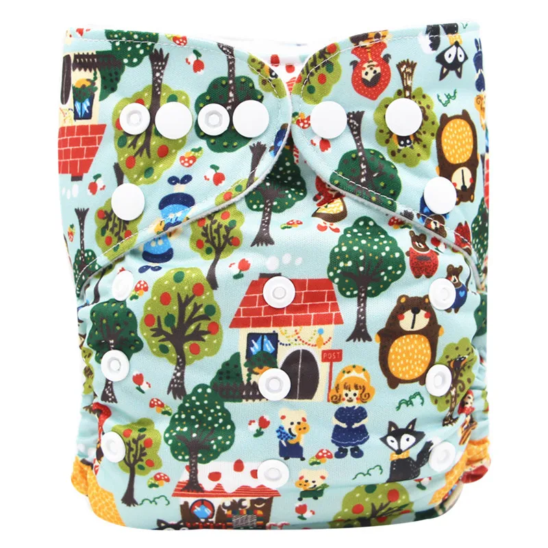 Washable Reusable Baby Cloth Diaper Cover Adjustable Waterproof Nappy Fleece With 1pc Microfiber Insert | Мать и ребенок