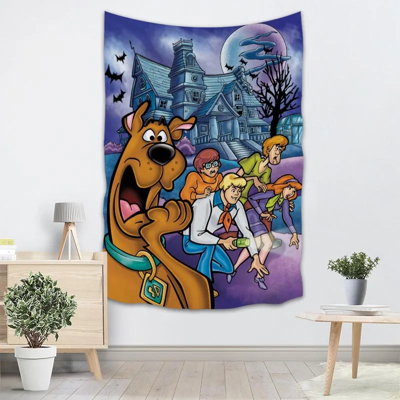 Пользовательский гобелен Scooby-Doo на стену, вечерние украшения, художественный Декор для дома, пляжное полотенце, одеяла на заказ - Цвет: 1