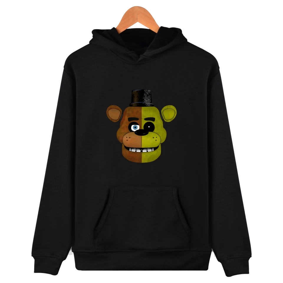 Толстовка Fnaf с мультяшным медведем для мужчин и женщин свитшот надписью Five Nights At