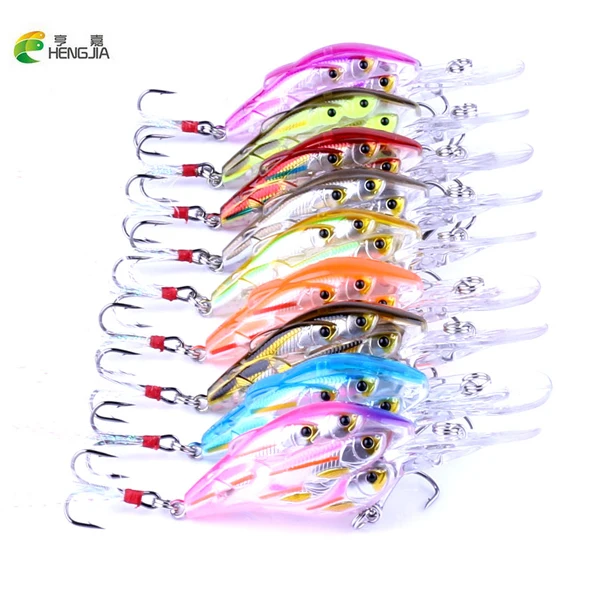 

HENGJIA Ball Crankbait Bass Baits 7.5cm 9g Crank Fishing Lures sold by 1PC 9 Color 6# Hook Fishing Tackle CB036