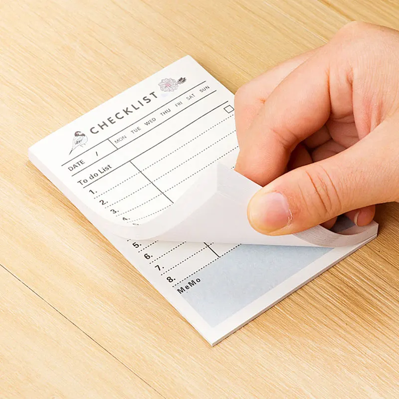 

Cute Cartoon Memo Pad Notepad Self-Adhesive Sticky Notes To Do List/Weekly Plan Office Decoration Scrapbooking Stickers