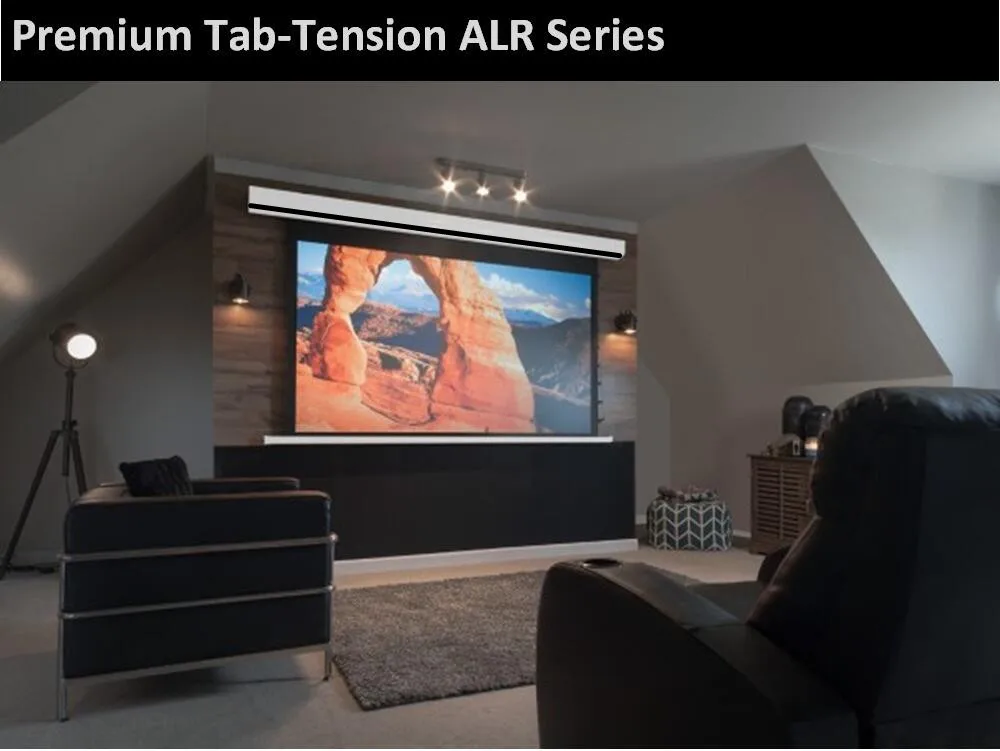 T2HALR Premium Tab Натяжной Электрический моторизованный выдвижной экран проектора с ALR светильник окружающей среды отвергающий материал