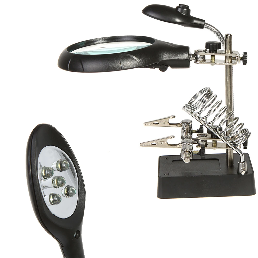 Сварочное увеличительное стекло 5 светодиодный светильник 2 5/7 5/10X