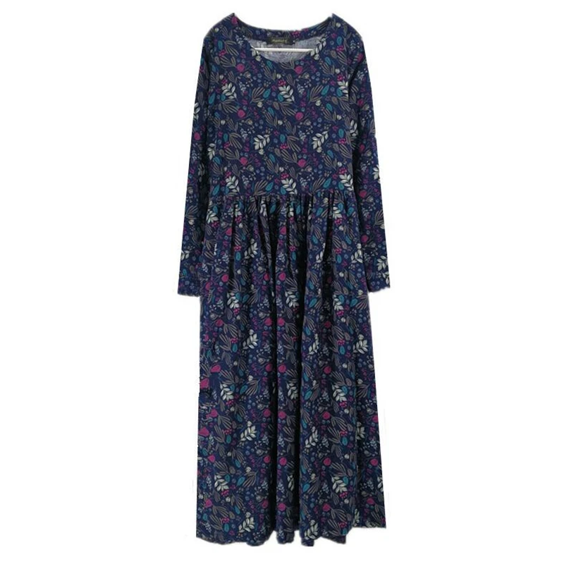Женское пляжное платье-туника Boho длинное платье макси с цветочным принтом
