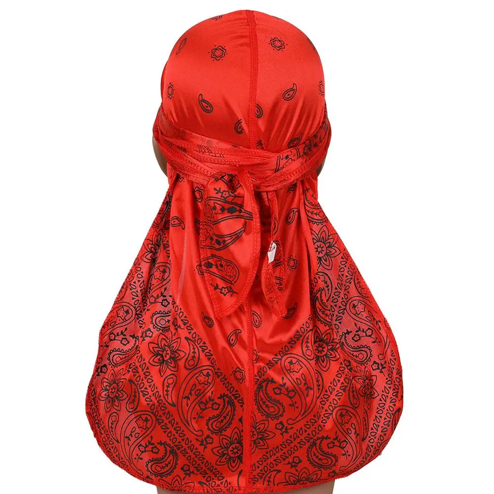Новинка мужская шапка Durag в стиле хип-хоп бандана раппер тюрбан шелковая повязка
