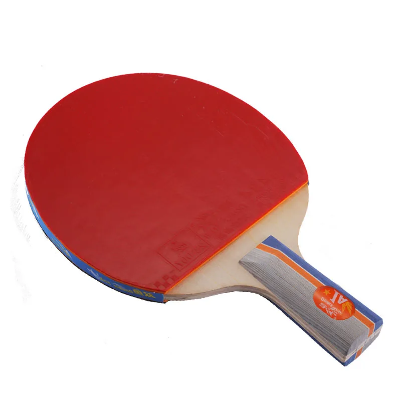 Original Double fish 1star 1A table tennis racket racquet wood Pinpong Bat Flared Handle Paddle for Beginner and Recreational