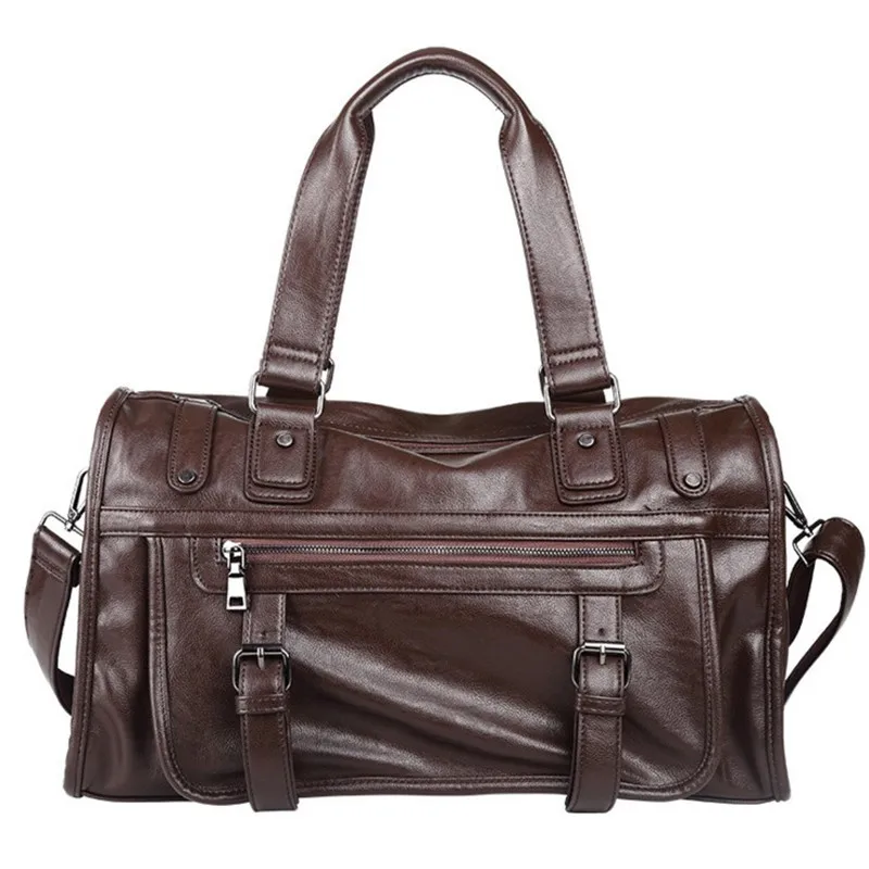 Fashion extra large weekend duffel bags big PU leather business men travel popular design Luggage handbag shoulder computer bag