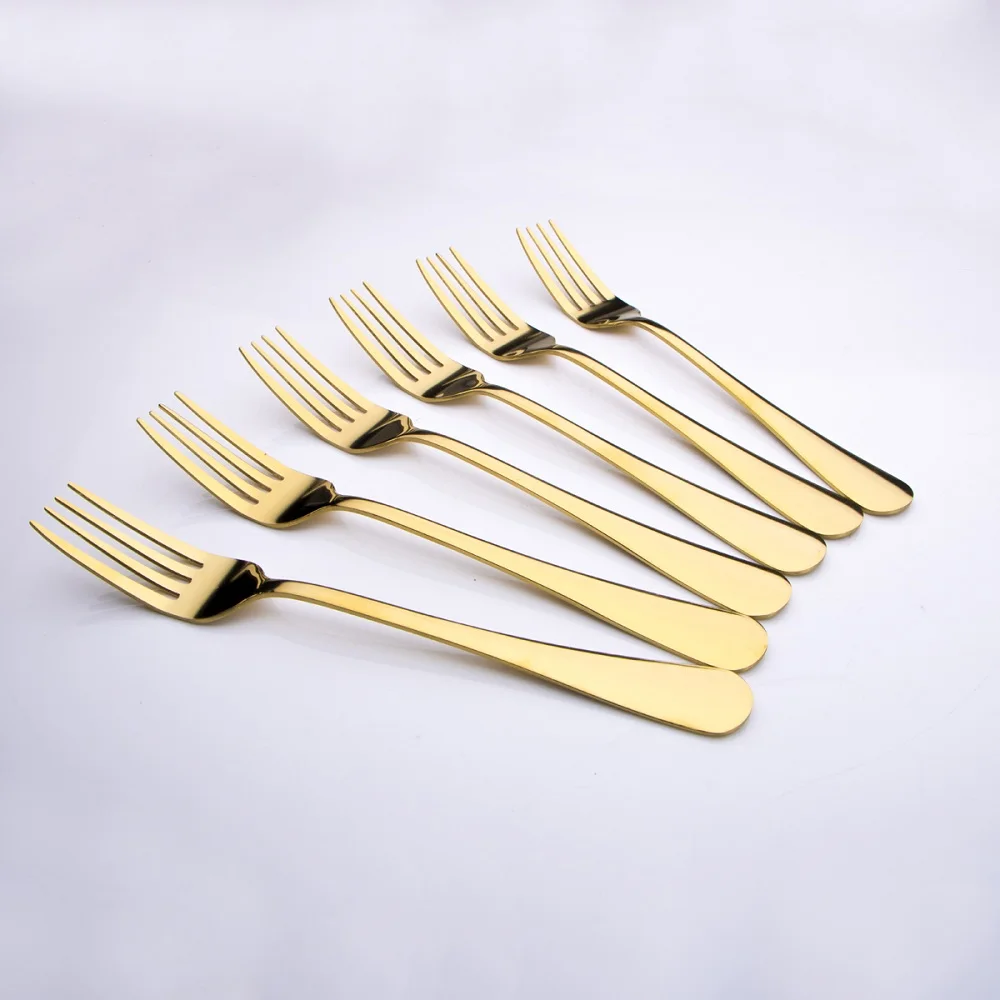 Berglander 6 шт./компл. Роскошные Золотой десерт Вилы Столовые приборы комплект