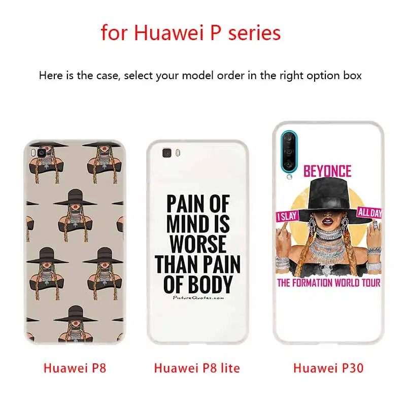 Новый мягкий силиконовый чехол MLLSE beyonce you slay из ТПУ для Huawei P50 P30 P40 P20 Pro P10 Lite P Smart Z