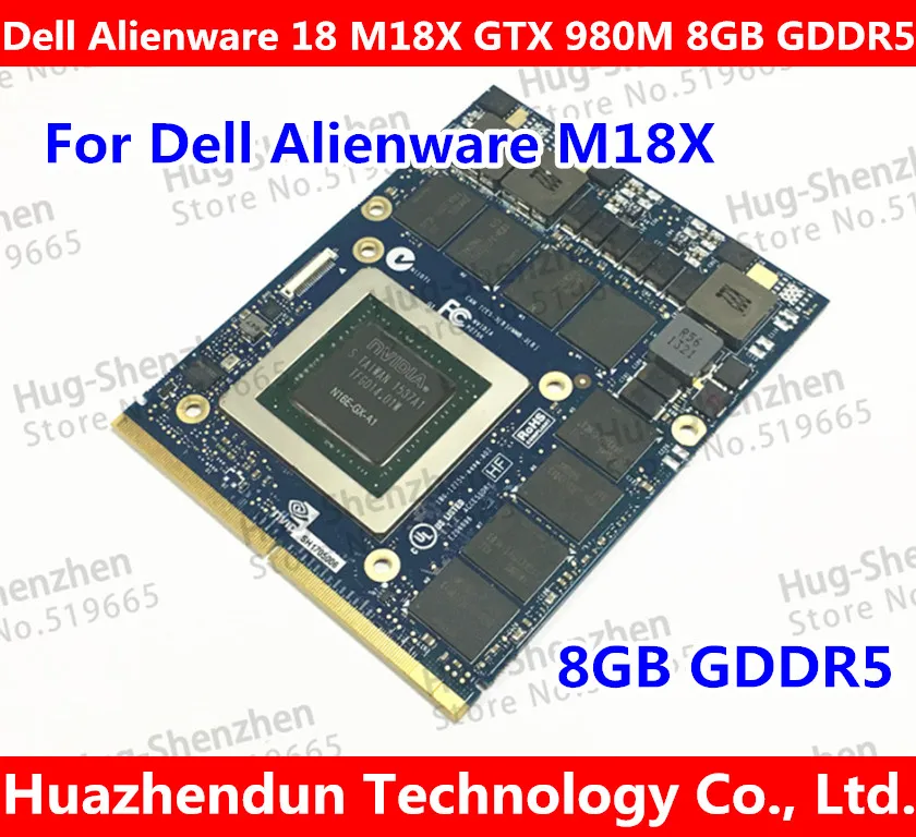 Топ для ноутбука Dell Alienware 18 M18X R2 R3 R4 дюймовый ноутбук nVidia GeForce GTX 980M Sli GPU 8 ГБ GDDR5