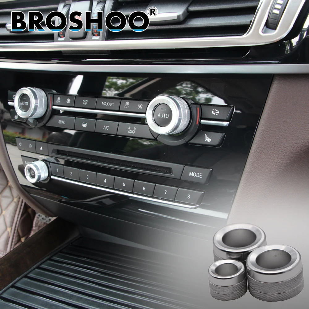 

BROSHOO Автомобильная 3D наклейка для интерьера Кнопка переменного тока наклейка для BMW X5 F15 X6 F16 2014 2015 2016 2017 аксессуары для стайлинга автомобилей...