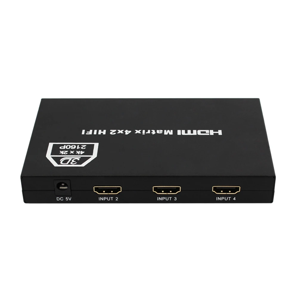 HDMI матрица переключатель четыре в два выхода HD видео сплиттер 4X2 поддержка 4k * 2k