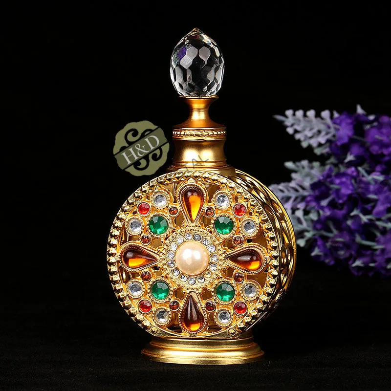 12ml Diamante Retro Antique Hollow Out Glass Perfume Bottle Empty Cosmetic Container | Красота и здоровье