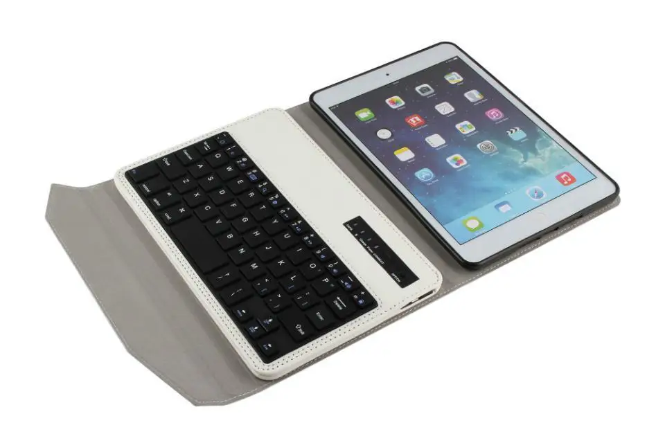 Ультратонкий съемный кожаный чехол книжка Crazy Horse с беспроводной bluetooth