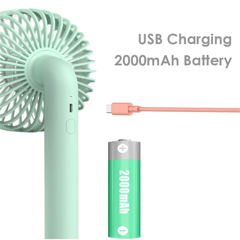 

2000mAh Built-in Battery Mini Portable Small Daisy Fan DC5V 3W Outdoor Handhold Summer Cooling Fan