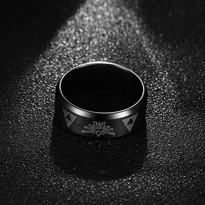 Кольцо мужское из нержавеющей стали шириной 8 мм в стиле панк|stainless steel ring|steel