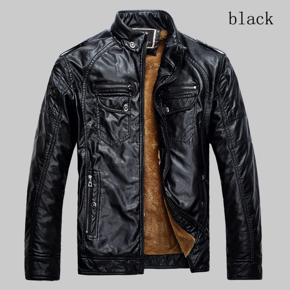 Hot ! High quality new winter fashion men's coat thick jackets leather jacket free shipping size M-4XL 5 Color | Мужская одежда