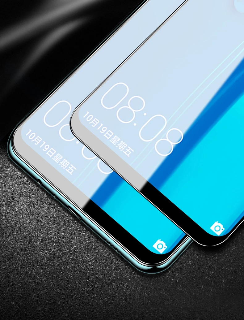 2 шт 9D полное покрытие защитное стекло для huawei y7 y9 y5 prime y 5 7 9 Защита экрана из закаленного листа