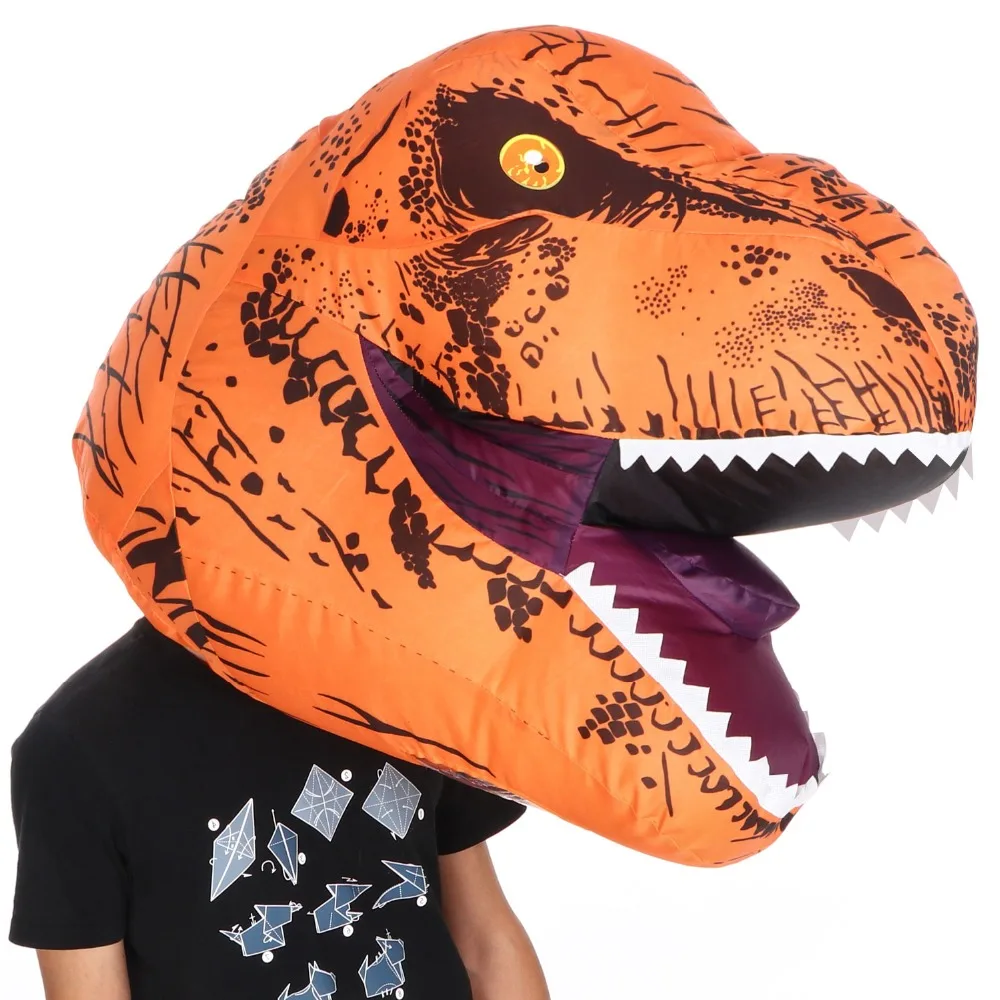 Надувной костюм динозавра T rex надувная маска талисман Вечерние Маски на Хэллоуин