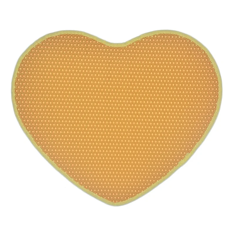 Light Yellow 62,5*52 см Коврик для кошачьего туалета коврик с сердечком коврик для кошачьего туалета коврик для песка коробка для туалета кровати коврик для еды для кошек водонепроницаемый коврик для ловли - Цвет: Light Yellow