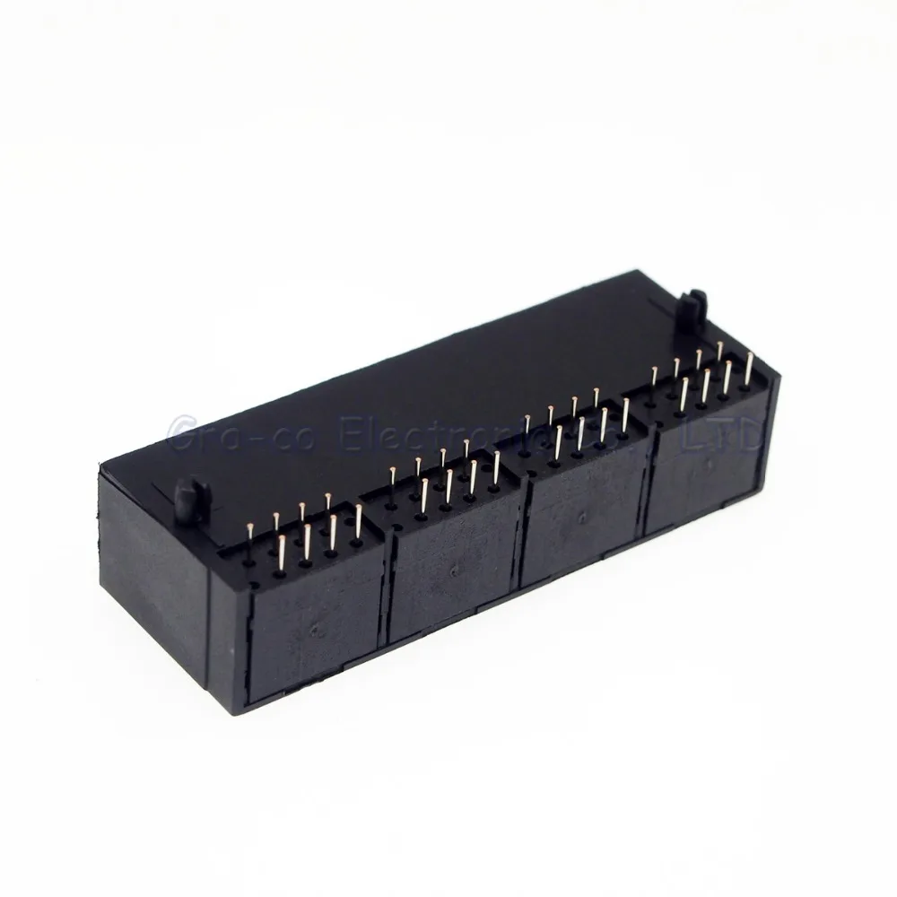 Полностью пластиковый сетевой разъем RJ45 4 порта 59-8C/1x4 LAN 5 шт. |