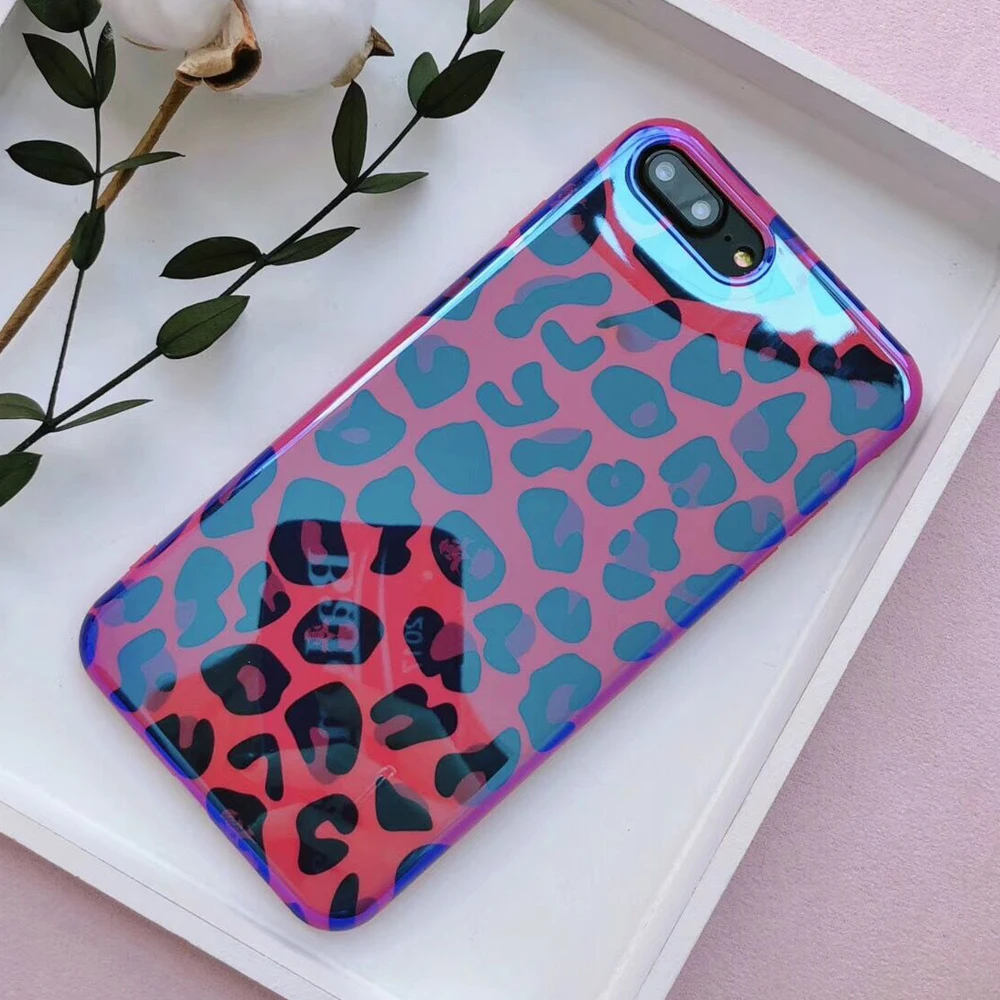 LOVECOM Blu-Ray чехол для телефона для iPhone 11 Pro Max XR XS Max X 8 7 6 6S Plus лазерный сексуальный Леопардовый Мягкий IMD чехол для задней панели телефона s