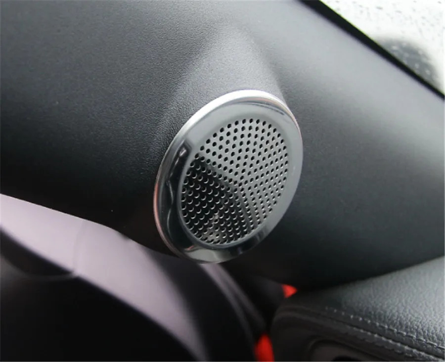 

Fit For Ford Mustang 2015 2016 Car Interior A pillar Audio Speaker Sound Trim Cover Styling Car-covers Accessory 2Pcs