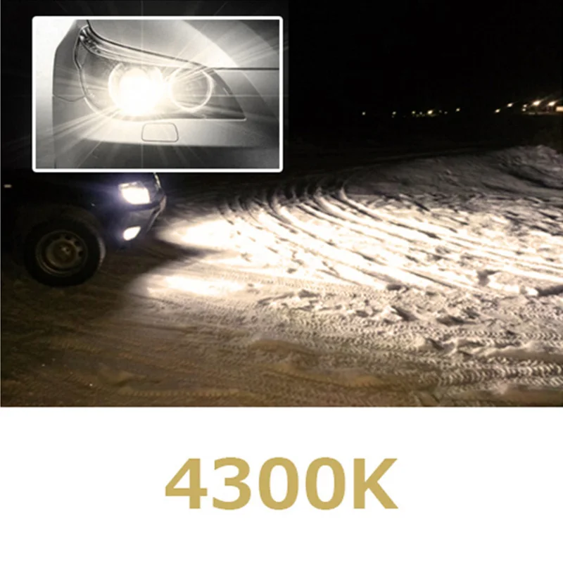 Darkeye H1 светодиодный H4 H11 H7 9005 9006 H8 H3 H9 880 9007 автомобильные лампы накаливания 60 Вт 8000LM 6500K 4300K 8000K 3000K COB светодиодный потолочный светильник, комплект из 2 предметов - Испускаемый цвет: 4300K