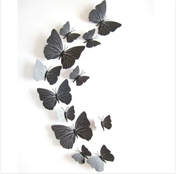 

3D наклейки бабочки HonC 12 шт.