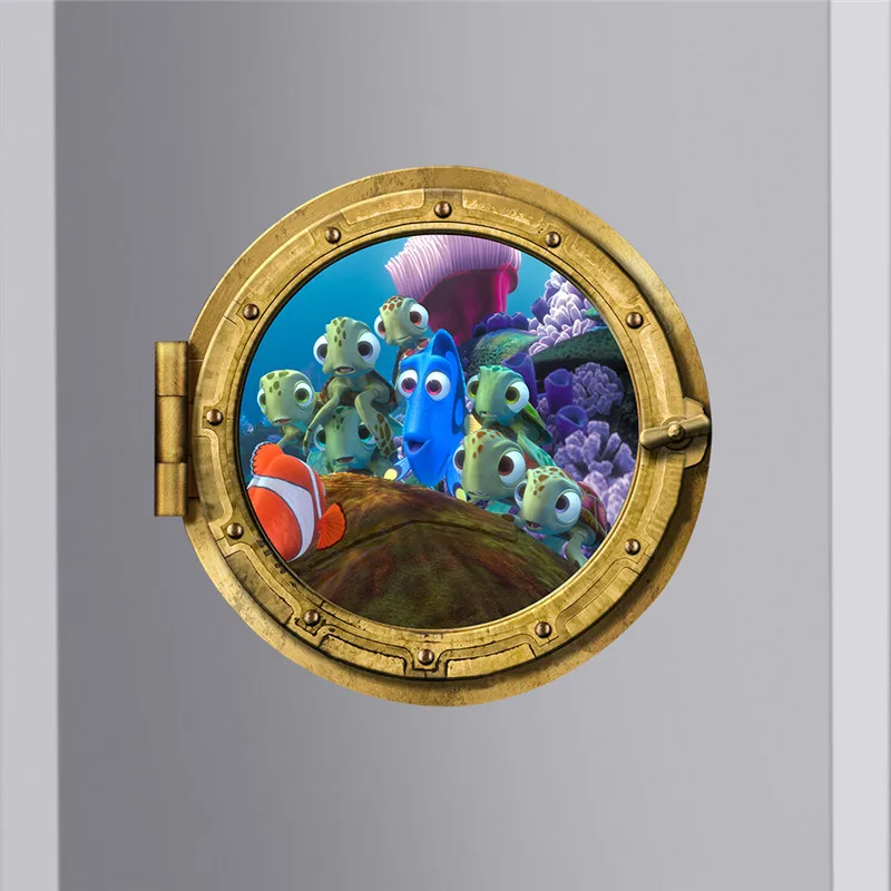 Find nemo рыба плоскодонка подводная лодка портоуты настенные наклейки для детской